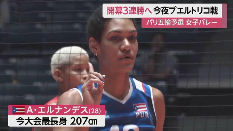 今大会最長身207cmのエルナンデス選手(28)