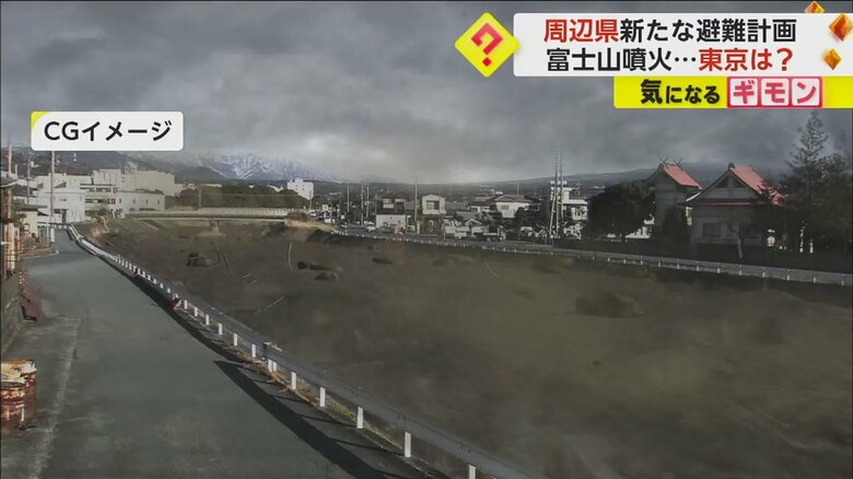 CGイメージ。川が溶岩流で埋まっている