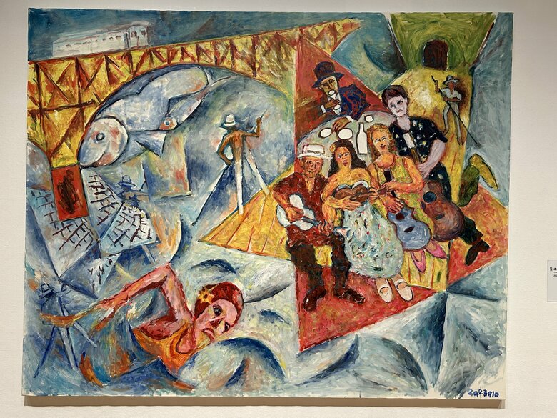 《連画の河を渡る５》は一転してラテンに