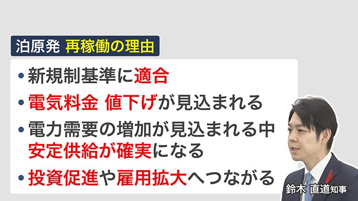 泊原発再稼働について鈴木知事は