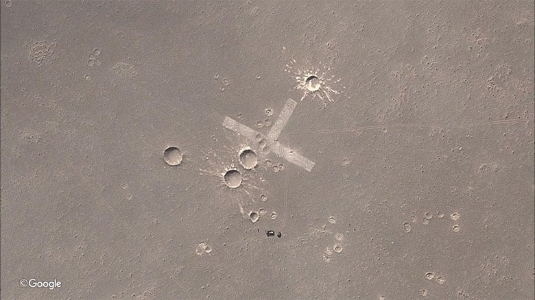 【独自】中国が“嘉手納基地”標的に訓練? 砂漠地帯に地上絵