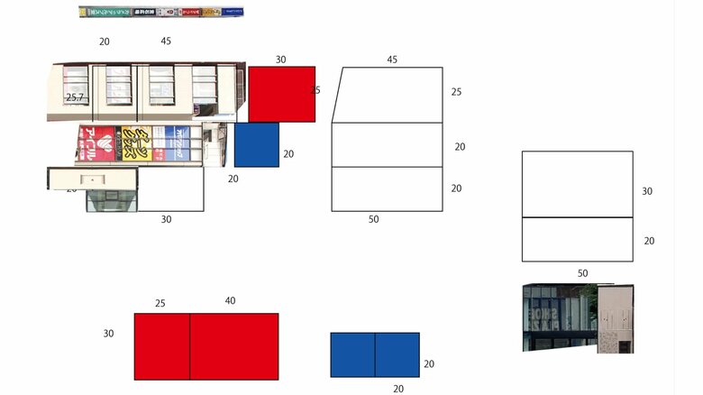 各パーツの図面（提供：現代美術二等兵ふじわらさん）
