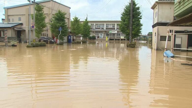 記録的大雨で被害を受けた村上市
