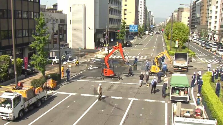 冠水した国道1号