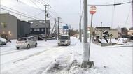 【バス停近くの街路灯に突っ込む】路面凍結の影響か―“路線バス”がスリップ…乗客7人が首や胸の痛みを訴えうち1人が病院搬送〈事故当時は吹雪いていたとみられる北海道江別市＞