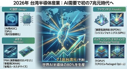【台湾情報】台湾半導体産業の26年生産額、AI需要で初の7兆元超えへ＜ワイズ機械業界ジャーナル2026年2月第１週号発行＞