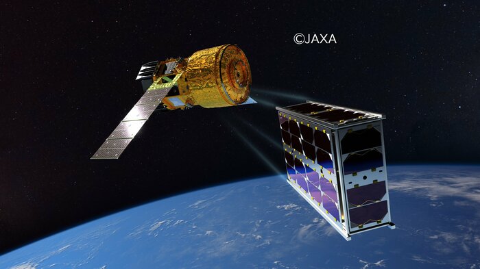 超小型人工衛星を宇宙空間に放出するミッション(イメージ)