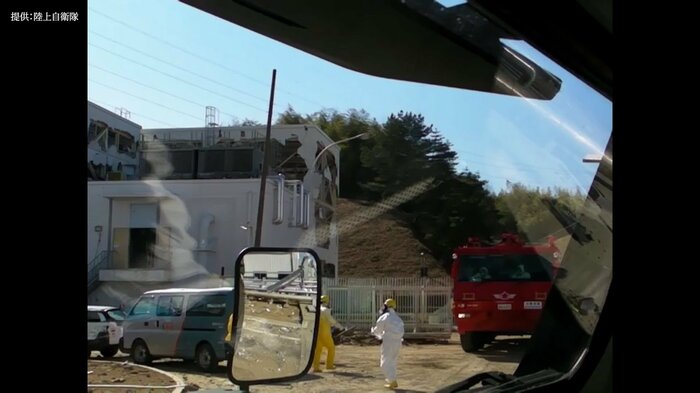 放水開始直前の現場　2011年3月