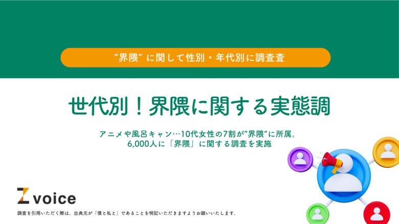 アニメや風呂キャン…10代女性の7割が“界隈”に所属。6,000人に「界隈」に関する調査を実施