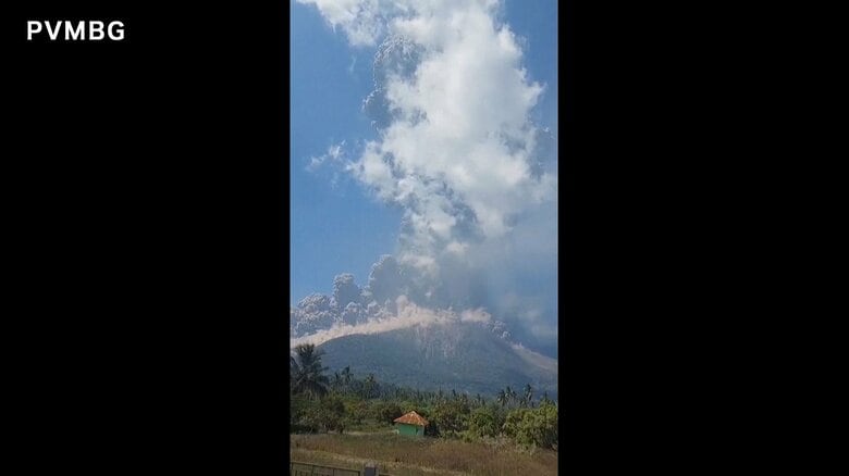 「日本への津波の影響はない」気象庁発表　インドネシアで火山が大規模噴火｜FNNプライムオンライン
