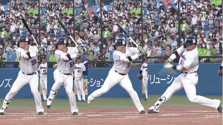 「様々なボールに対応できる」村上の打撃フォーム