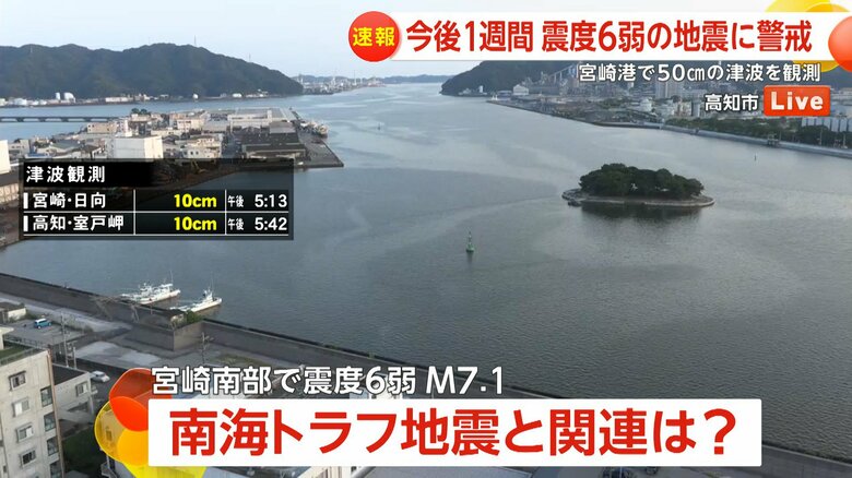 高知市の様子（8日午後18時28分ごろ）