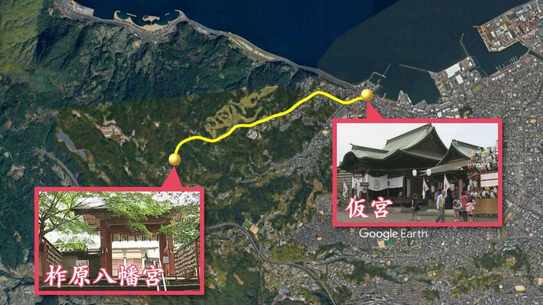 「浜の市」の神輿巡行ルート