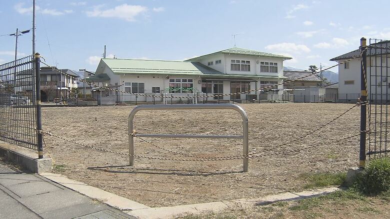 長野市青木島町の一角　いまは更地に（2024年3月14日撮影）