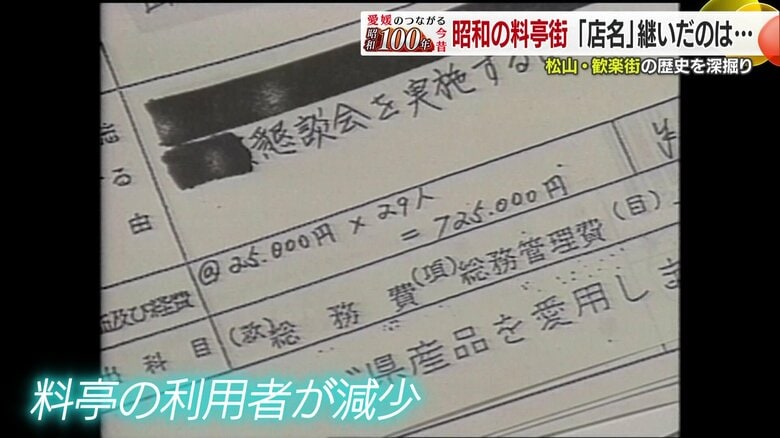 料亭の利用者は減少