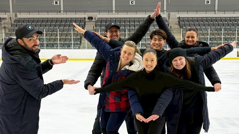 カナダのリンクでチームメイトたちと腕を磨く“うたまさ”