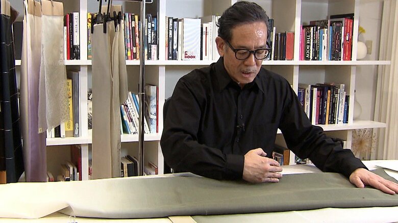 「引き染め」によるグラデーション