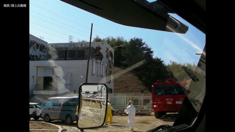 放水開始直前の現場　2011年3月