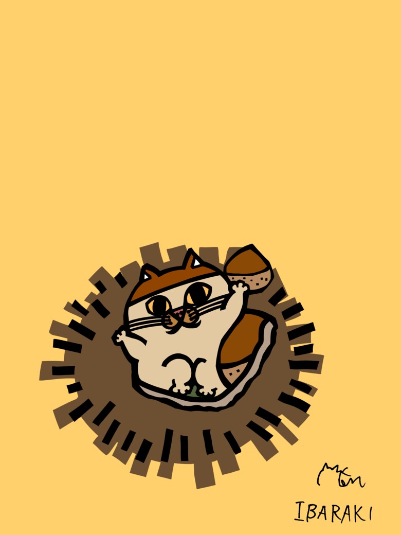 茨城県のご当地ネコ（くりネコ）