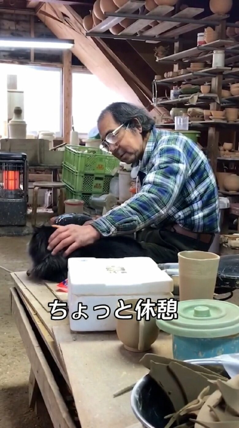 休憩時間にはなでなでしてもらったりもする