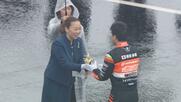 瑶子さま「晴れ女できておりましたが…」　土砂降りのスーパーフォーミュラ開幕戦にご出席