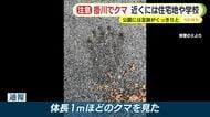 公園にくっきりと残されたクマの足跡　近くには住宅地や学校　西に向かって横断