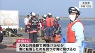海に高齢男性転落 冬の海に飛び込み救助活動 男性会社員に警察が感謝状 大分市