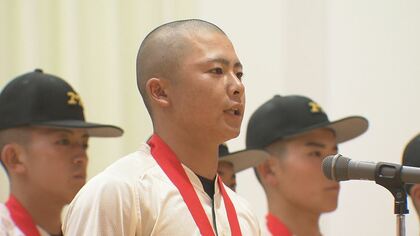 【高校野球】「目標は日本一」2年連続39回目の「夏の甲子園」出場を決めた松商学園硬式野球部の壮行会　8月1日に組み合わせ抽選会が行われ、5日に開幕