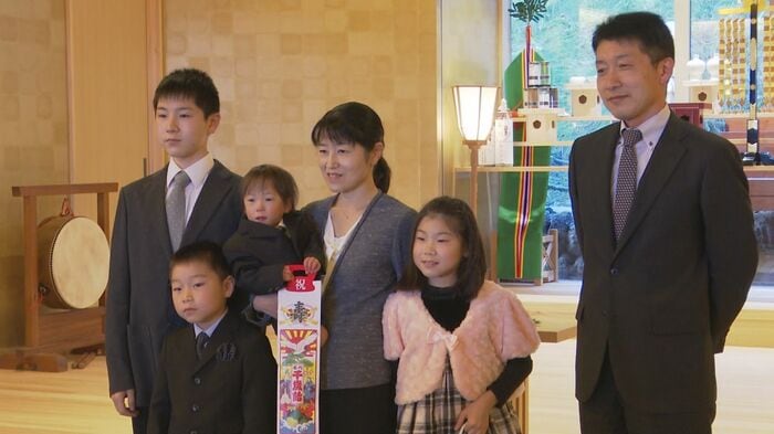 家族で「七五三参り」(2021年11月27日)