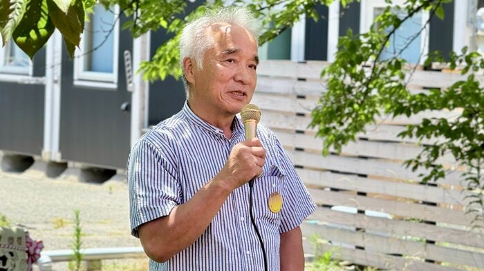 狼煙町を代表してあいさつ