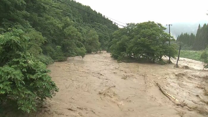 氾濫した秋田・仙北市の桧木内川(2025年8月20日)