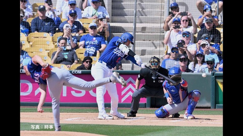 大谷翔平OP戦で打撃好調キープ　志願の第4打席で“初マルチ”　新一塁コーチと今季初のヘッドバンプにも成功｜FNNプライムオンライン
