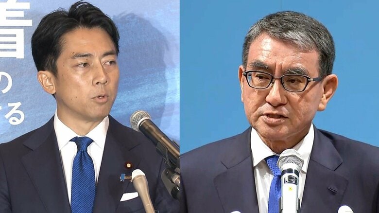 河野前デジタル相が自民党総裁選で小泉氏支持を表明「解党的出直しができる」小泉氏「大変心強く思っている」謝意｜FNNプライムオンライン