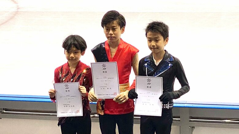 ノービスA男子表彰台（東京選手権）