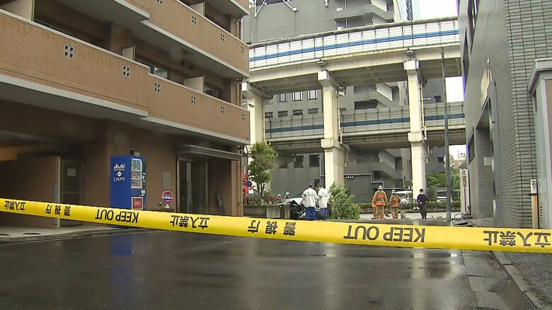 発生直後の現場の様子（東京・港区 2022年6月15日）