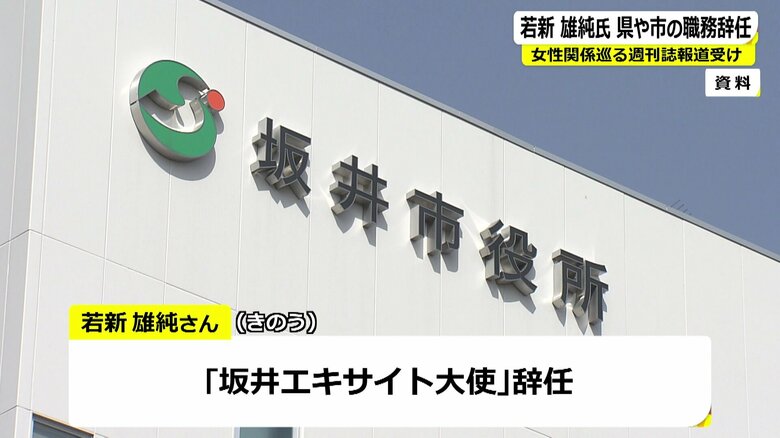 坂井市市役所の看板