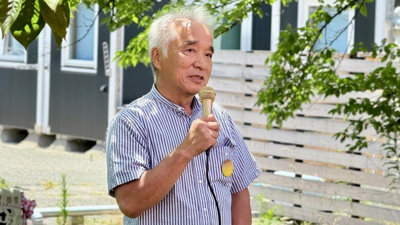 狼煙町を代表してあいさつ