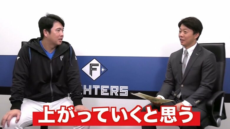 「万波は下ブレMAX」と語る横尾コーチ