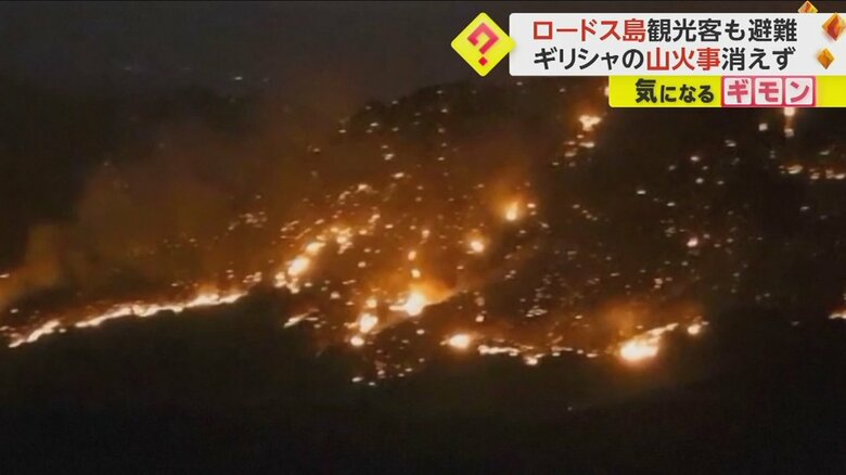 不気味なオレンジ色に光る山（Alexis Lehouritis）