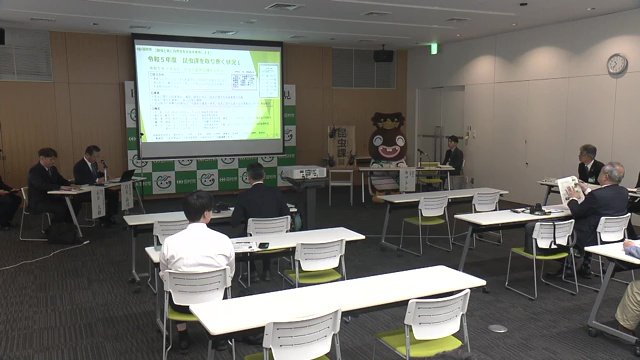 田村市役所で行われた昆虫課の記者会見