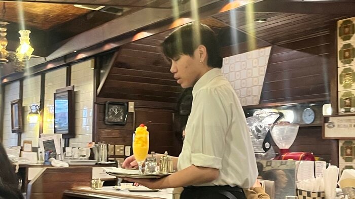 取材日は、冬なのにミルクセーキの注文が多かった…