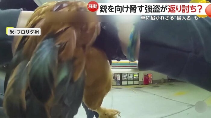 警察官に確保されたニワトリ(Palm Bay Police Department)