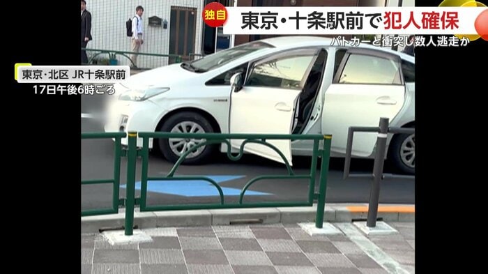 無人で動き出していた白い車(提供:ヒヨコニナール)