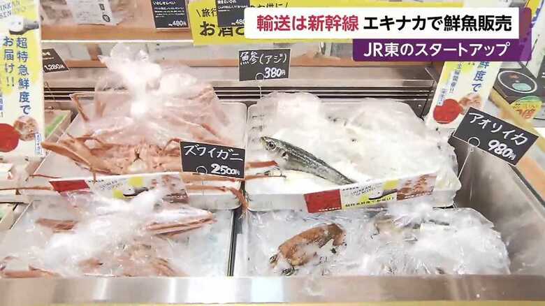 JR東のスタートアップ　輸送は新幹線　駅ナカで鮮魚販売｜FNNプライムオンライン
