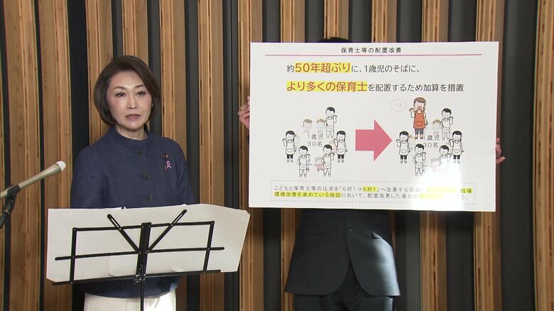 【期待】1歳児の保育士を手厚く配置した保育施設に運営費を上乗せして給付へ　2025年度予算案に109億円を計上｜FNNプライムオンライン