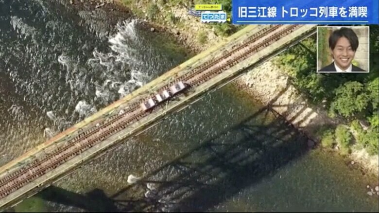 鉄橋の下を流れる「江の川」