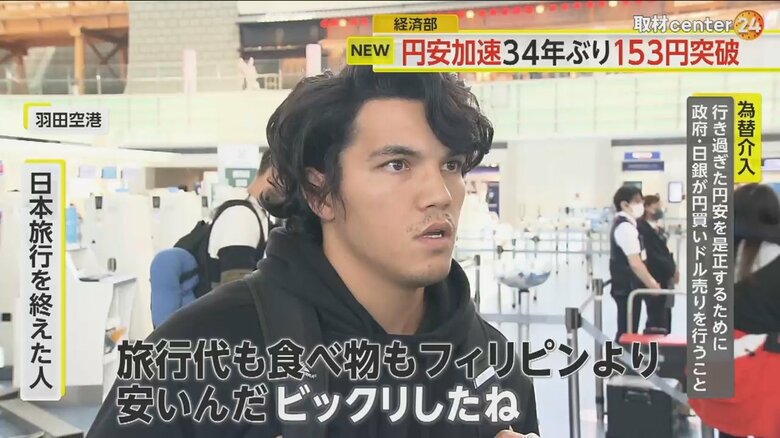  日本の物価の安さに驚く日本旅行を終えた人