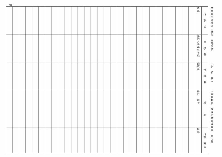 【出の部】高等学校
