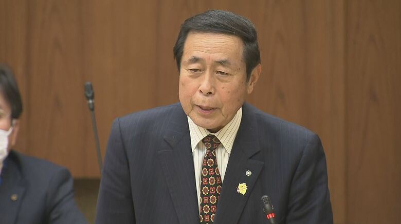 宮田村・小田切康彦村長　宮田村村議会の全員協議会（12月2日）