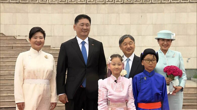 天皇皇后両陛下とモンゴル大統領夫妻